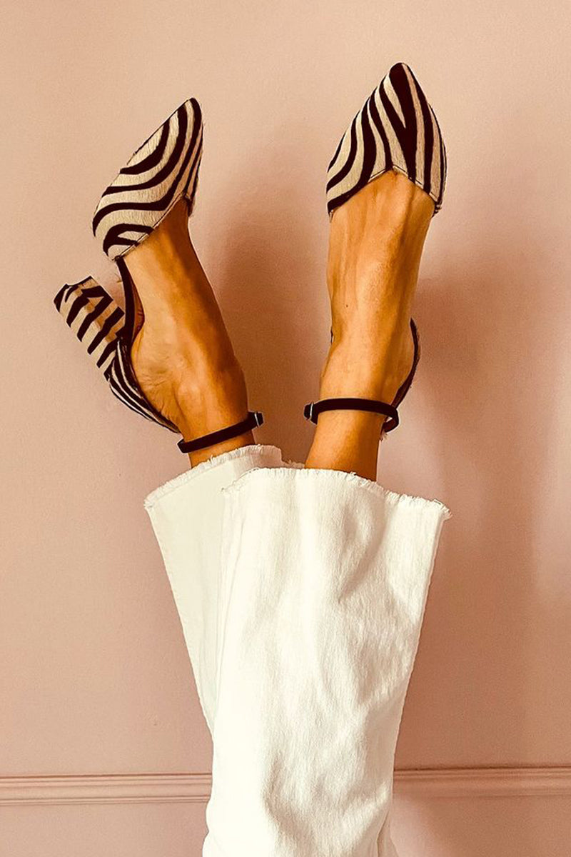 Mirai - Elegant Sandals With Zebra Print