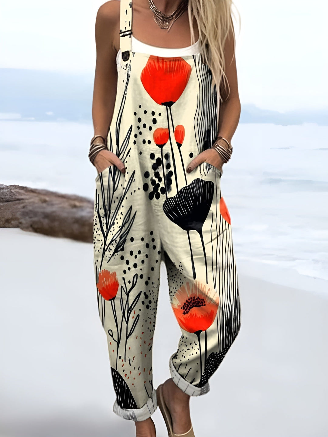 Vianne - Summer Poppy in Overalls