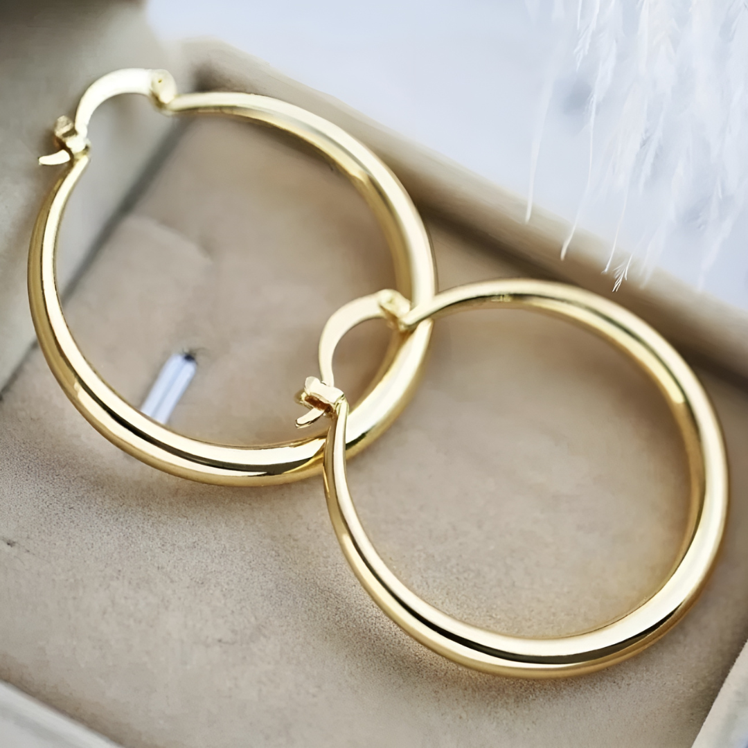 Dragana - Large Hoops in Gold Finish