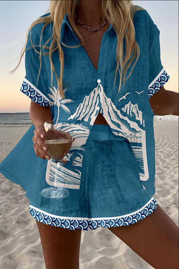Virina - Short Linen Suit Monte Fuji