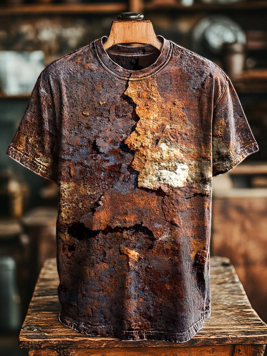 Francken - Rust Printed Short Sleeve T-Shirt