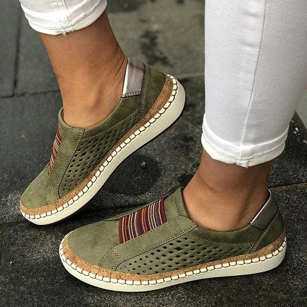 Emelina - Vintage Denim Slip On Orthopedic Shoes