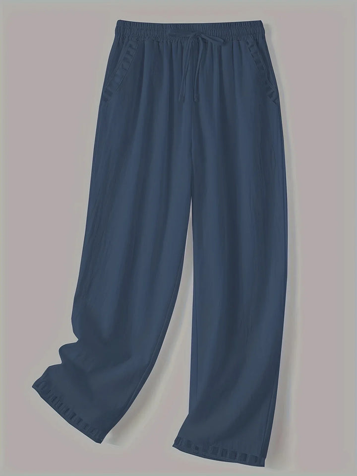Tracey - Contrast Trim Cropped Pants