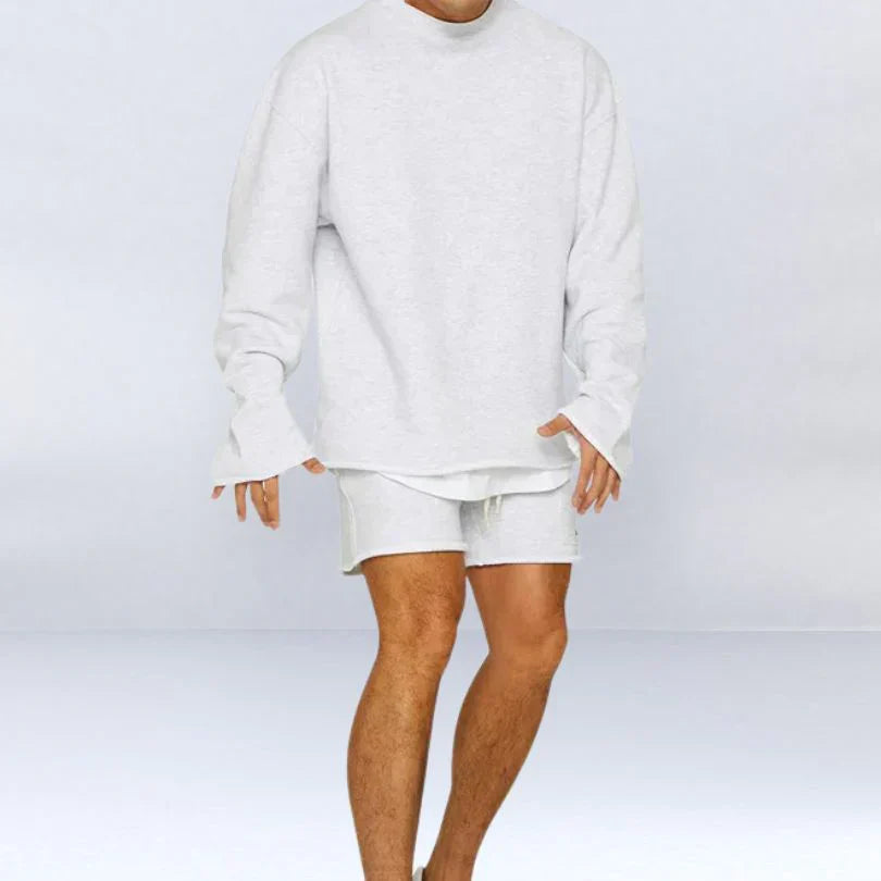 Leszek - Stylish Long Sleeve Sweater Shirt With Short