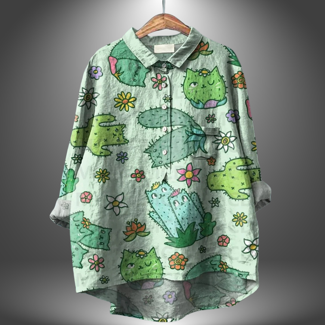 Luiza - Handcrafted Floral Shirt