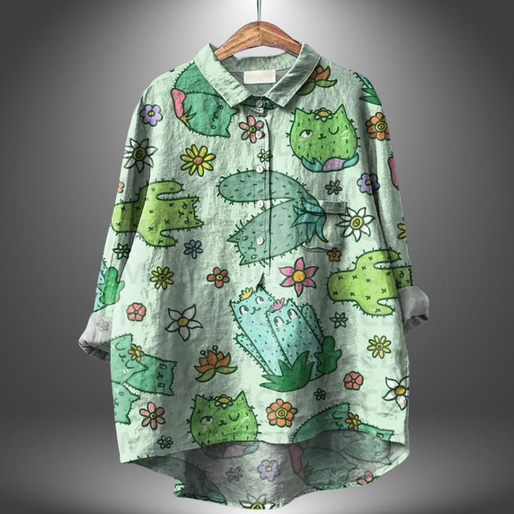 Luiza - Handcrafted Floral Shirt