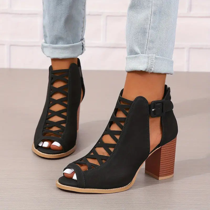 Ruzilya - Elegant Chunky Heel Sandals