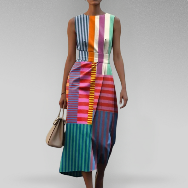 Lorella – Elegant Sleeveless Dress With Print