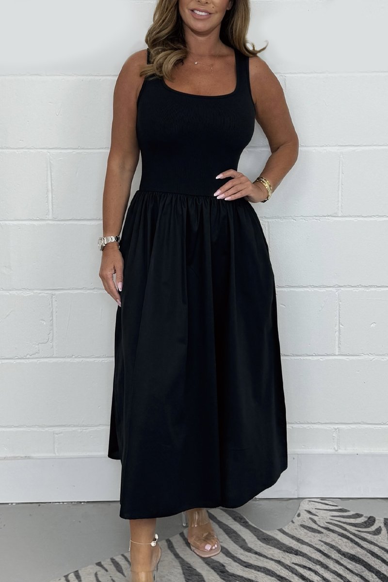 Cristiana - Sleeveless Dress With Square Neckline