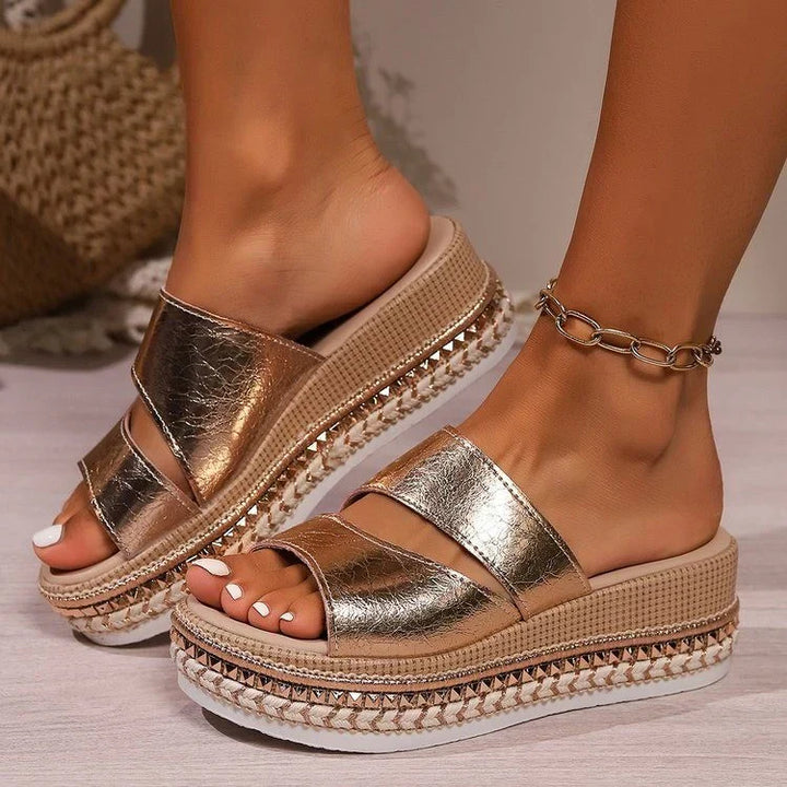 Arantza - Comfortable Open Toe Wedge Sandal
