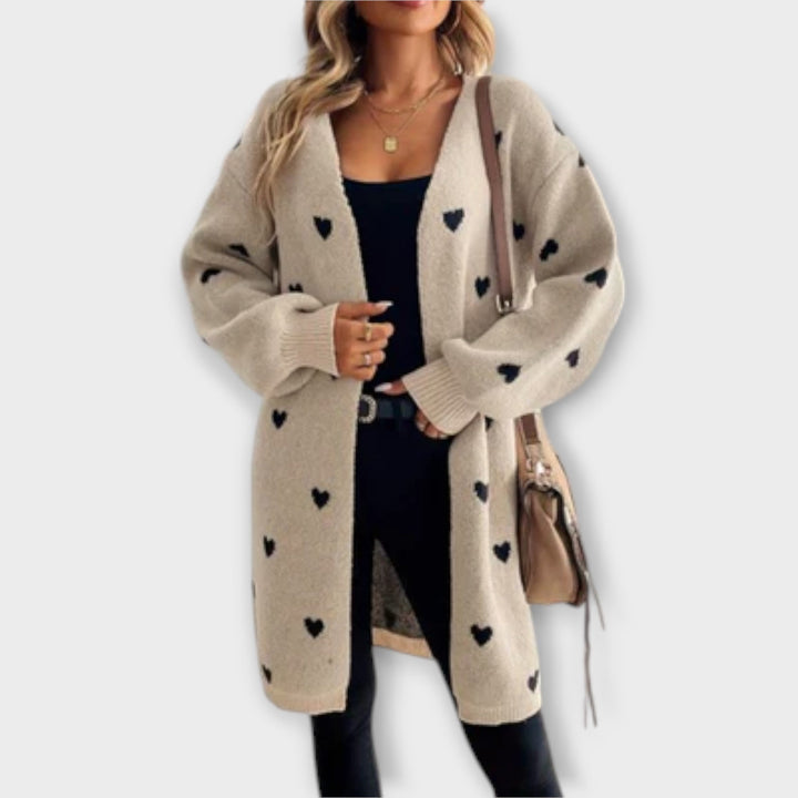 Julia - Cardigan with Heart Pattern