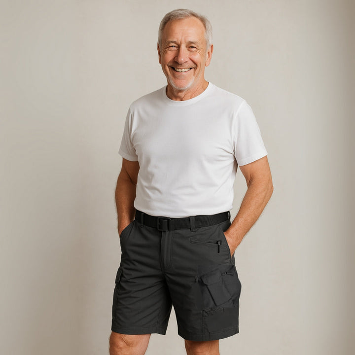 Kazuya - Cargo Shorts With 7 Pockets + Free Belt
