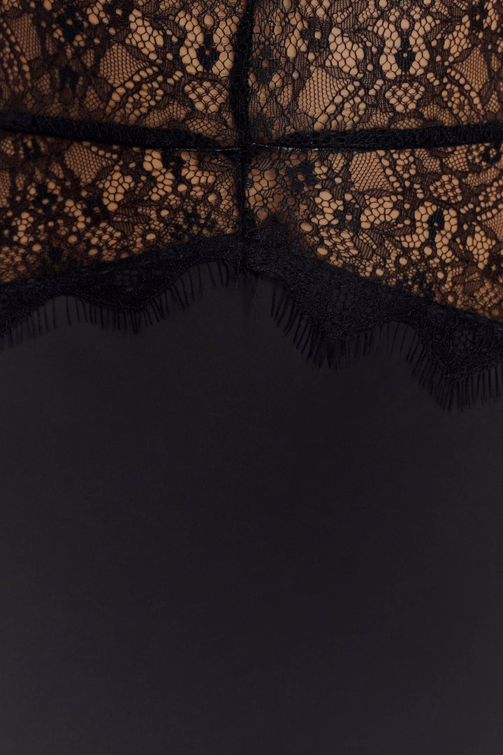 Mayreen - Luxury Satin Dress With Lace