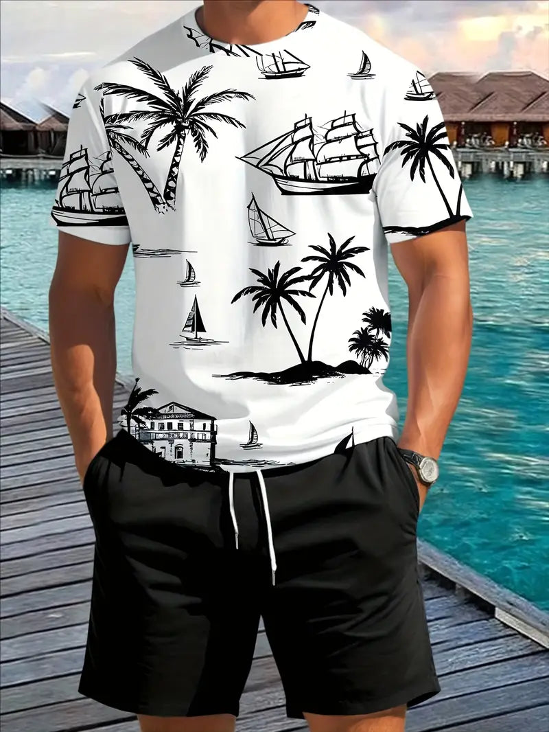 Barea - Elegant Summer Two Piece Printed Set
