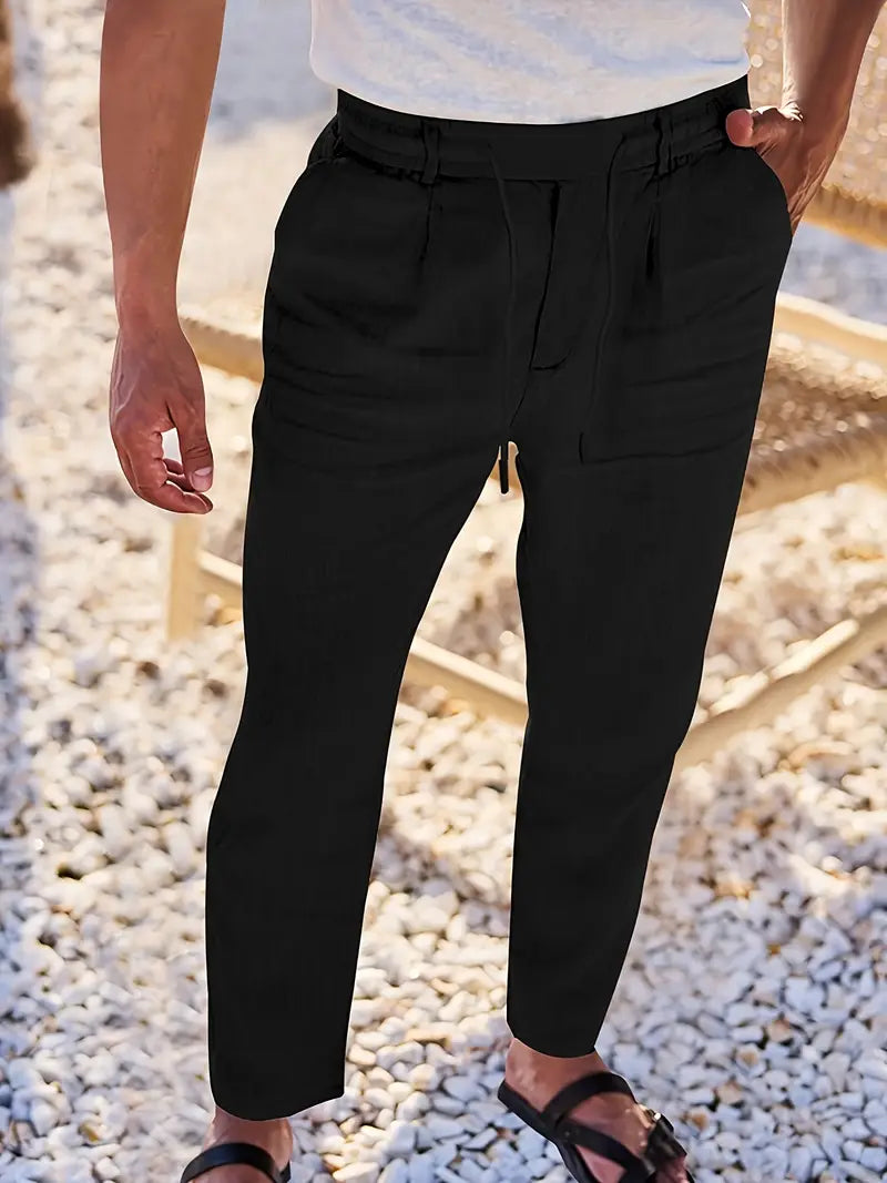 Nichols - Linen Loose Fit Drawstring Pant