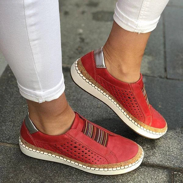 Emelina - Vintage Denim Slip On Orthopedic Shoes