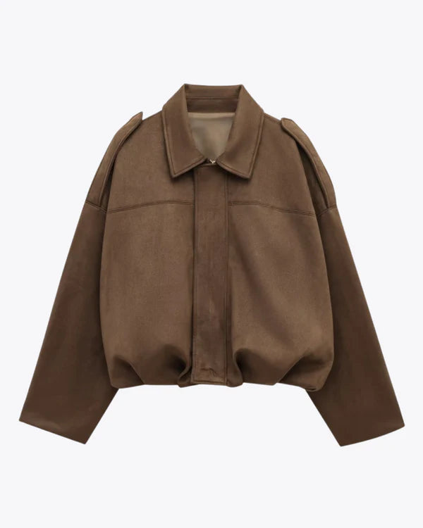 Alena - Suede Bomber Jacket