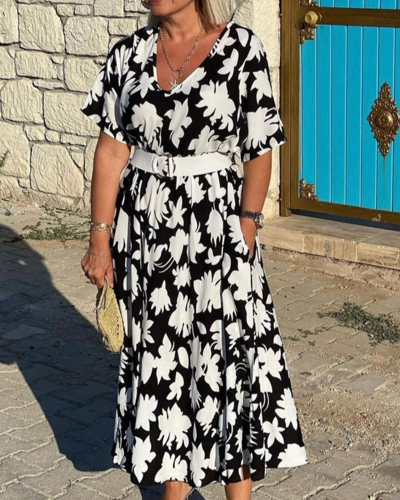 Gomez - Casual Floral Print Maxi Dress