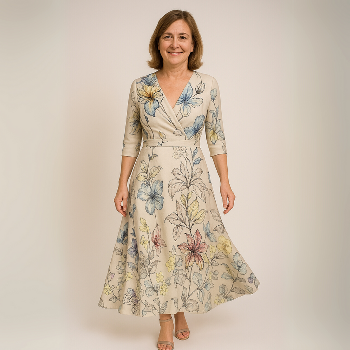 Justina - Luxury Floral Dress