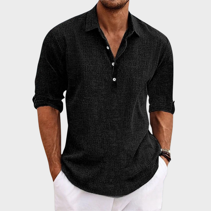 Ehrhard - Casual Cotton Linen Long Sleeve Shirt
