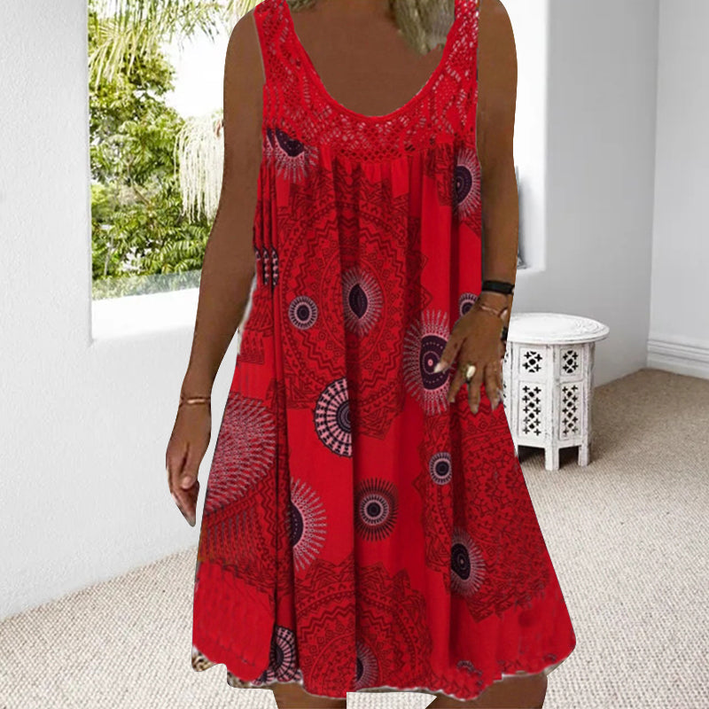 Paduch - Casual Summer Sleeveless Dress With Print