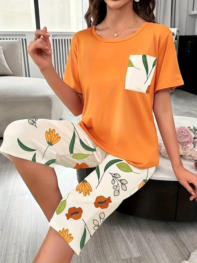 Kinsley - Comfortable Floral Print Loungewear Set