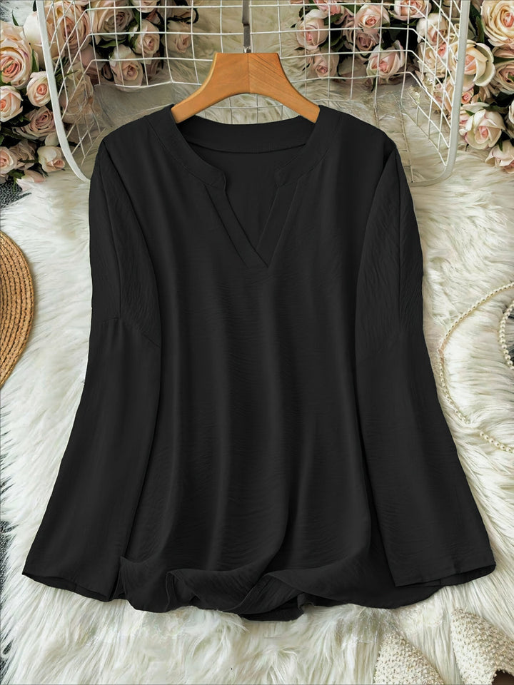 Shawna - V-Neck And Long Sleeve Blouse
