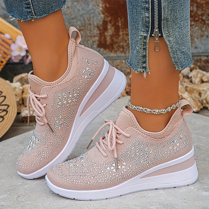 Giselle – Orthopedic sneakers with sparkling rhinestones