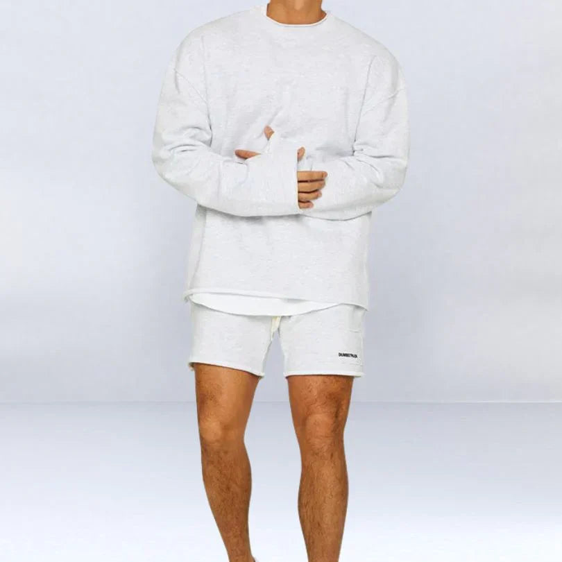 Leszek - Stylish Long Sleeve Sweater Shirt With Short