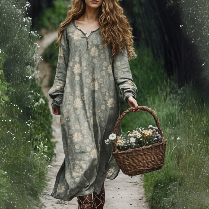 Madge - Floral Print Loose Dress