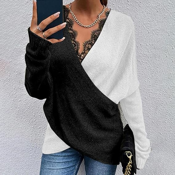 Keira - Long Sleeve V-Neck Wrap Sweater