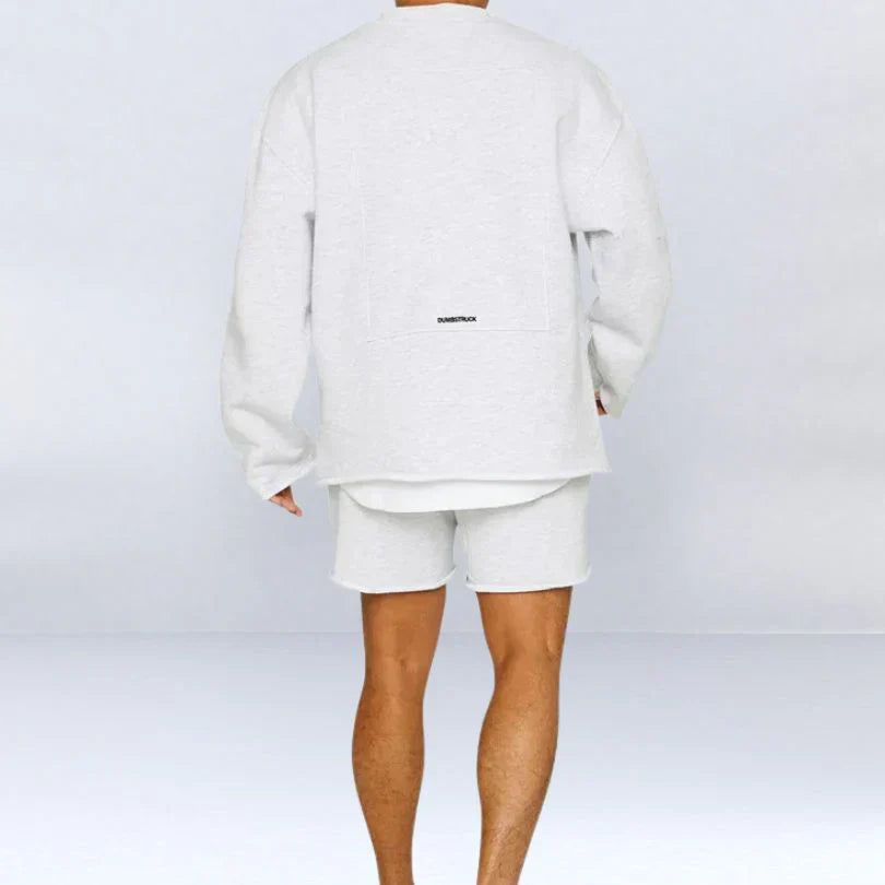 Leszek - Stylish Long Sleeve Sweater Shirt With Short