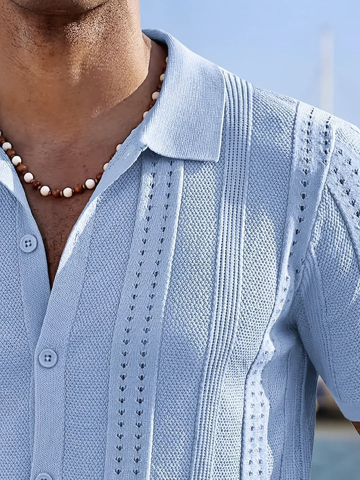 Semyon - Fashionable Intricate Pattern Knitted Shirt