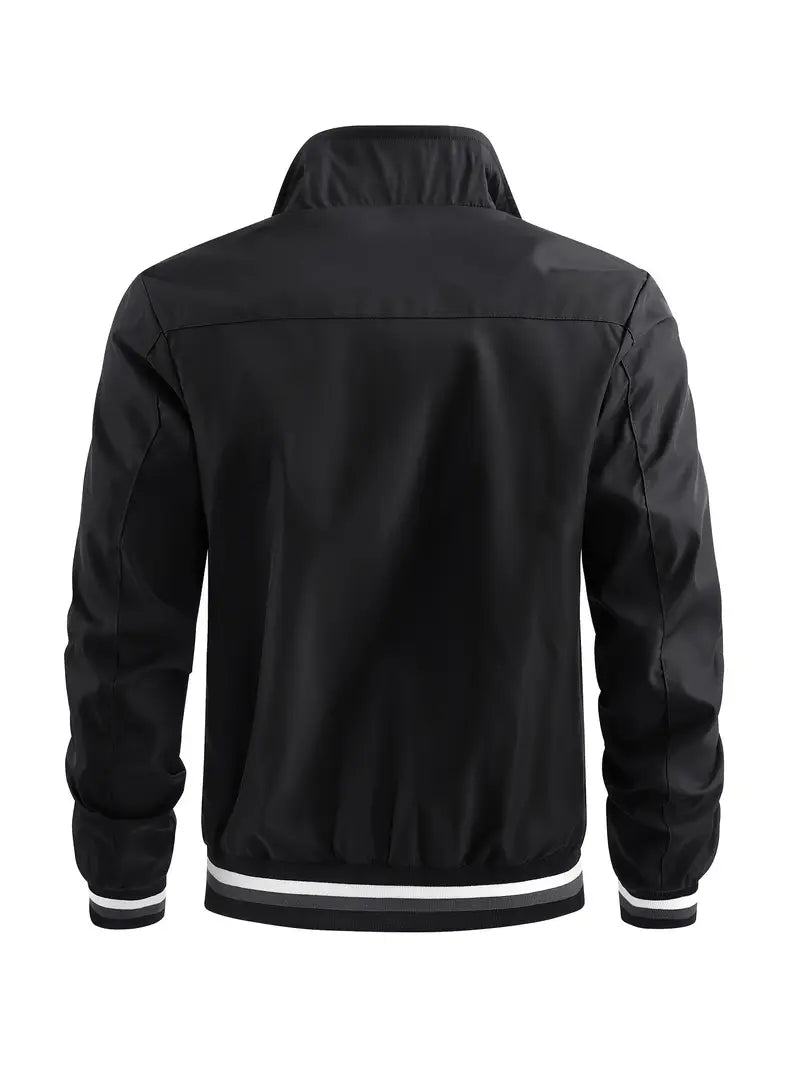 Stanton - Casual Stand Collar Zip Up Jacket