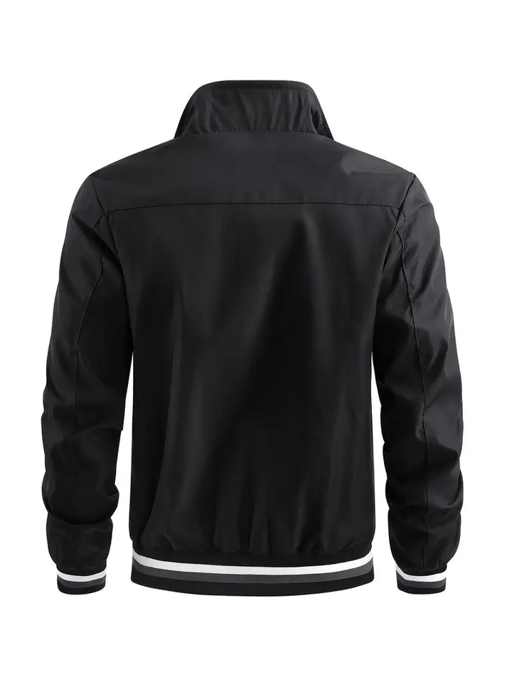 Stanton - Casual Stand Collar Zip Up Jacket