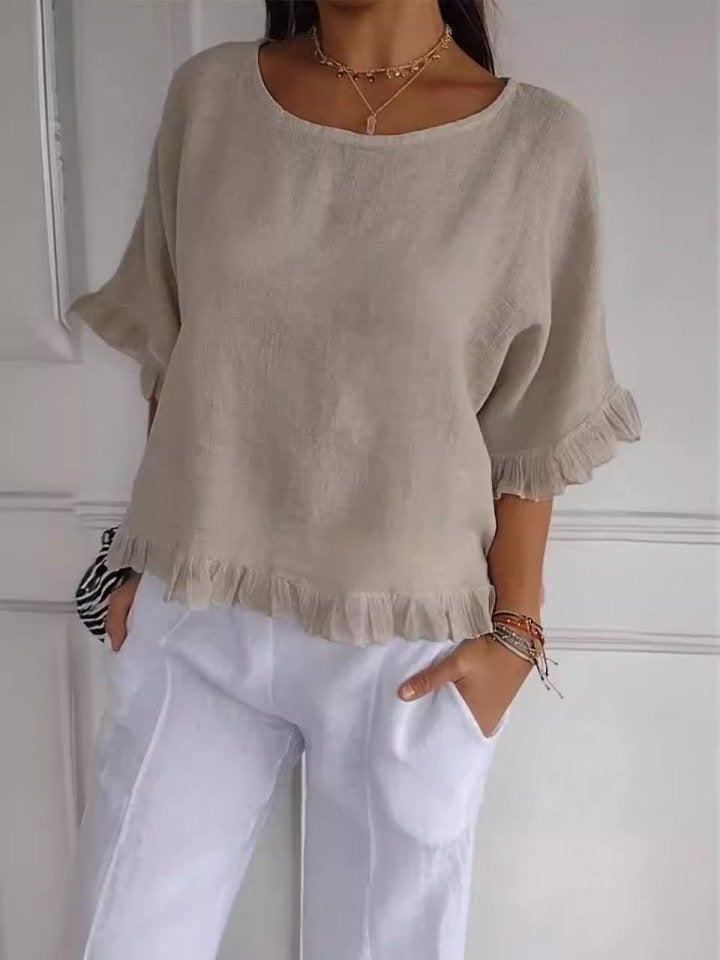 Pierrette - Elegant Cotton Blouse