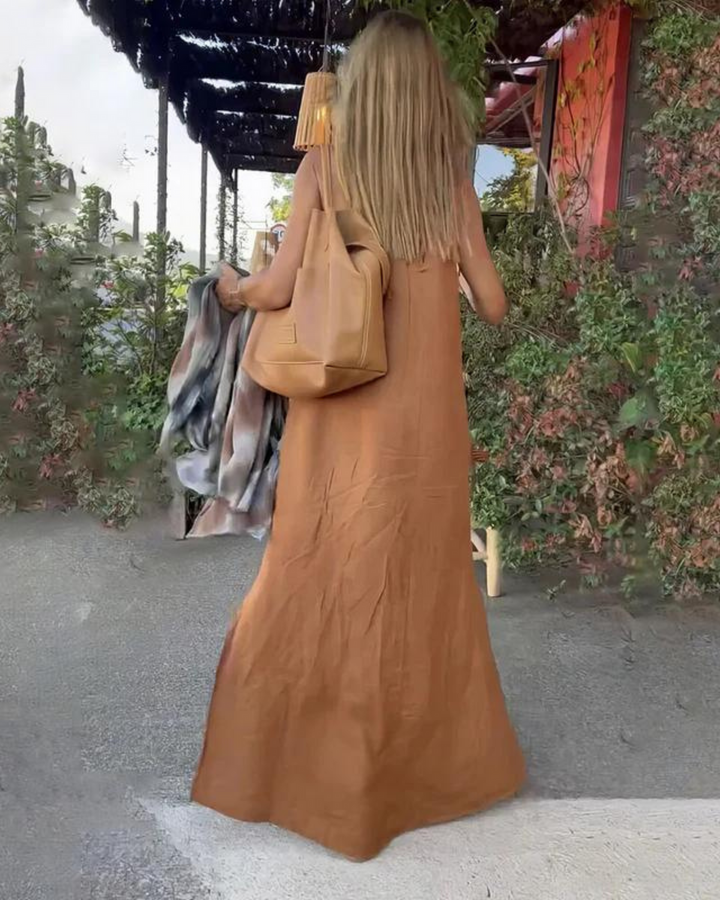Galilea - Linen Blend Long Dress