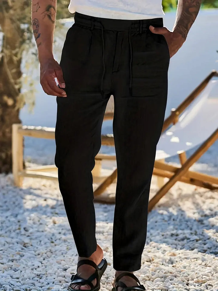 Nichols - Linen Loose Fit Drawstring Pant