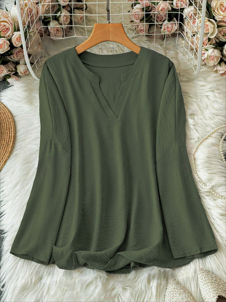 Shawna - V-Neck And Long Sleeve Blouse