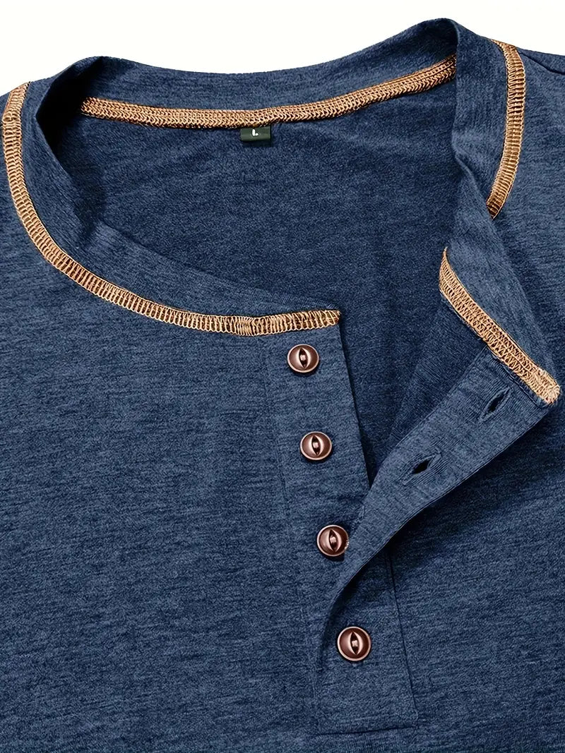 Orazio - Short Sleeve T Shirt With Button