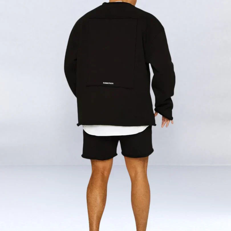 Leszek - Stylish Long Sleeve Sweater Shirt With Short