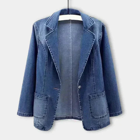 Bogumiła - Stylish Denim Blazer