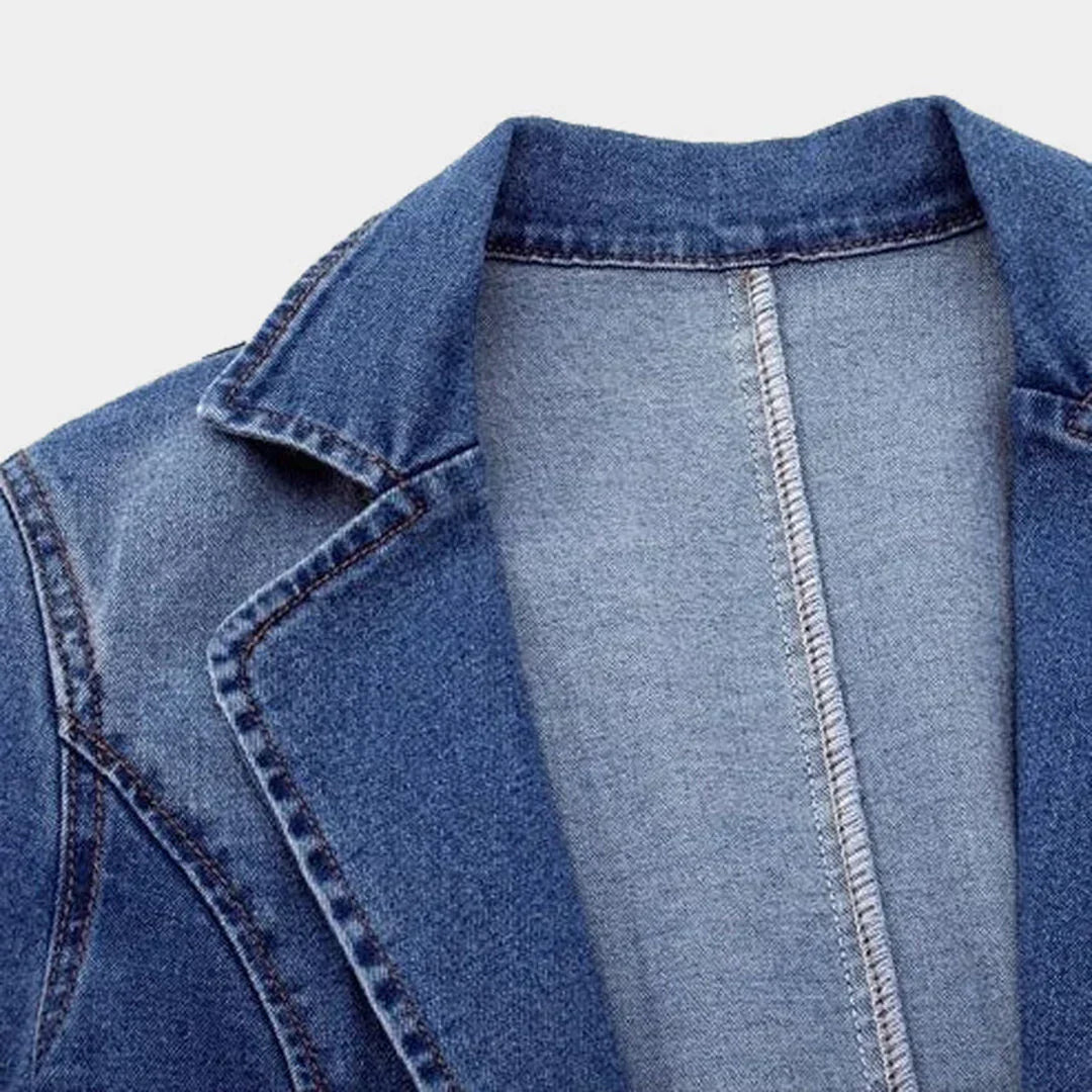 Bogumiła - Stylish Denim Blazer