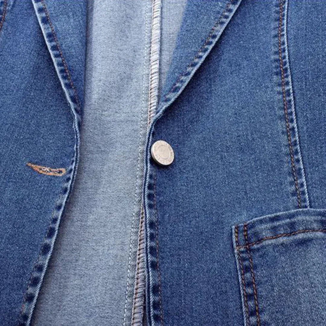 Bogumiła - Stylish Denim Blazer