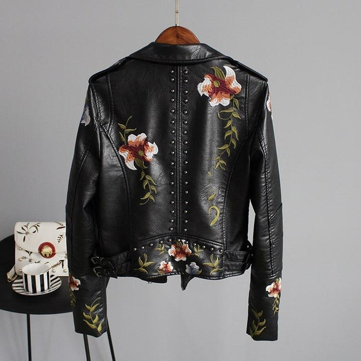 Kymber - Floral Leather Jacket