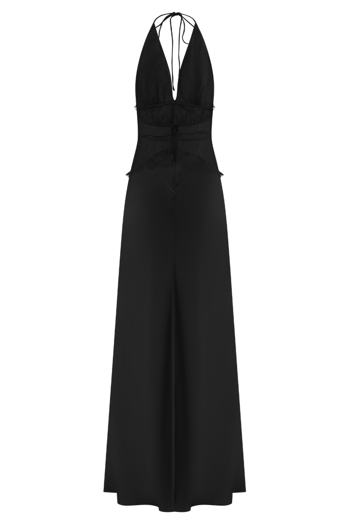 Mayreen - Luxury Satin Dress With Lace