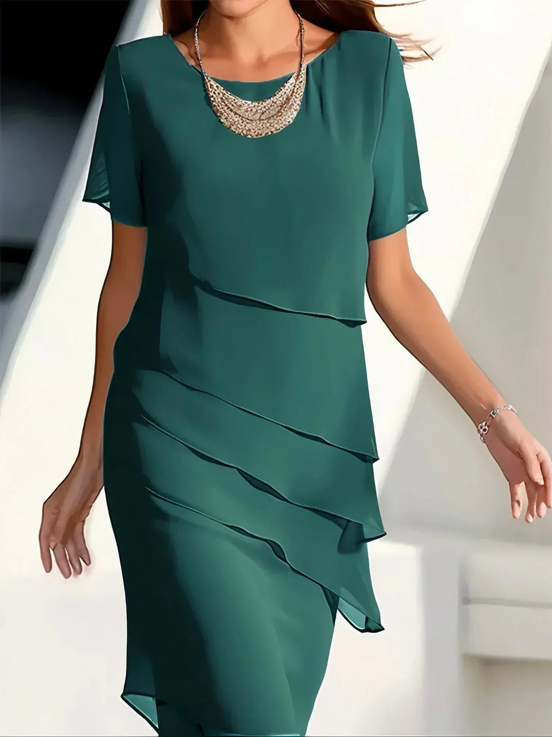 Drusilla - Midi Dress With Short Sleeves