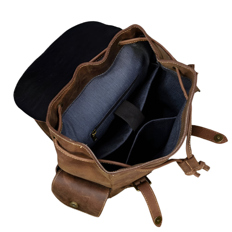 Backpack Large Capacity Leather Bag