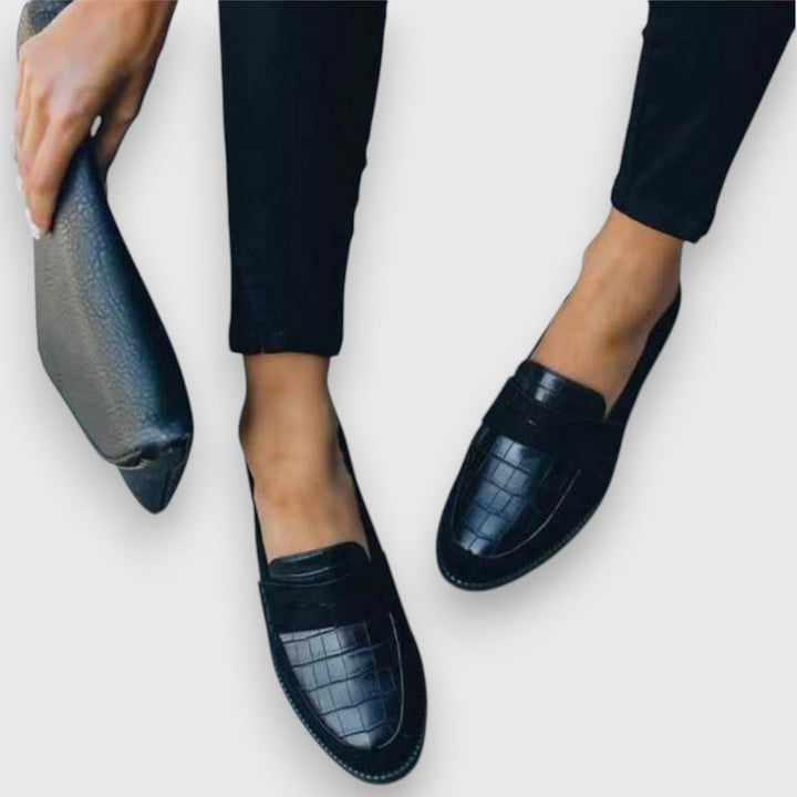 Liny - Crocodile Pattern Loafers