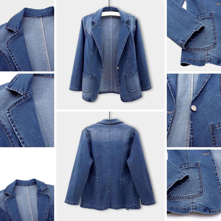 Bogumiła - Stylish Denim Blazer